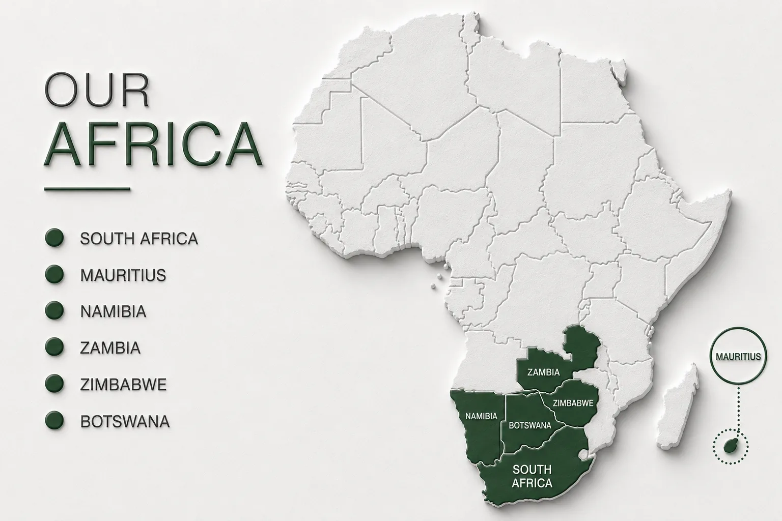 Our Africa - South Africa, Mauritius, Namibia, Zambia, Zimbabwe, Botswana